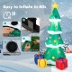 6 feet tall inflatable Christmas tree with three gift boxes, designed for easy indoor and outdoor holiday decoration.