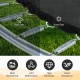 Close-up of 5.5-inch rustproof galvanized steel trampoline springs, showcasing high hardness and superior elasticity.