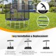 5.5-inch galvanized steel trampoline springs with T-hook tool for easy replacement and enhanced jumping experience.