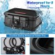 Fireproof waterproof safe box with lock and handle, featuring a sturdy PP shell and sealing rubber ring for secure.