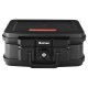 Fireproof waterproof safe box with lock, featuring sturdy construction and portable handle, perfect for securing.