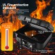 Fireproof waterproof safe box with lock, designed to protect valuables in high temperatures and ensure waterproof.