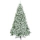 7.5 feet snow flocked artificial Christmas tree with 1346 tips, showcasing a lush and elegant design for holiday decor.