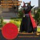 4.7 feet Halloween inflatable vampire cat in red cloak, made of waterproof polyester fabric, perfect for outdoor.