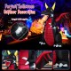 8FT Halloween inflatable fire dragon decoration with LED lights, featuring a spooky design for outdoor yard display.