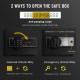 Digital keypad and key access of the 1.0 cu ft fireproof waterproof electronic safe box for secure storage.