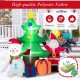 Inflatable 7.2 feet Christmas tree with Santa, snowman, and gift boxes, made of waterproof polyester for outdoor.