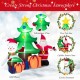 Inflatable 7.2 feet Christmas decoration featuring a tree, Santa Claus, snowman, and gift boxes for festive outdoor.