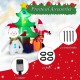 Inflatable 7.2 feet Christmas tree with Santa, snowman, and gifts, featuring bright LED lights for festive outdoor.