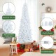 7-foot pre-lit white pencil Christmas tree with 300 LED lights, featuring 800 branch tips and a space-saving design.
