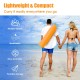 Bright orange Easy Pop Up Beach Tent with UPF 50+ sun protection, spacious for 3-4 people, perfect for summer outings.