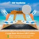 Easy pop-up beach tent with 3 large mesh windows for 360° ventilation, UPF 50+ sun protection, ideal for 3-4 people.