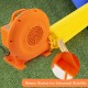 Close-up of the 380W air blower with orange casing, featuring blower stakes for enhanced stability and safety.