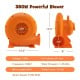 380W air blower for inflatables with 25ft wire, GFCI plug, and durable PP construction for safe outdoor use.