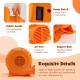 Close-up of the 380W air blower showing the power switch, air vent, and hidden handle for easy carrying and stability.