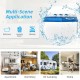 Portable semi-automatic twin tub washing machine in blue, ideal for apartments and RVs, featuring 18 lbs washing.