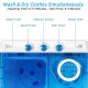Portable semi-automatic twin tub washing machine controls, featuring wash and spin timers for efficient laundry.