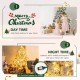 4.5 ft pre-lit snow flocked Christmas tree with 150 warm white LED lights, perfect for creating a festive holiday.