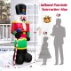 Inflatable 8-foot nutcracker soldier with LED lights, made of durable polyester, perfect for outdoor Christmas.