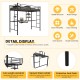 Twin size loft bunk bed in black with desk, full-length guardrails, and steel ladder for safety and space-saving.