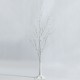4 ft pre-lit white birch tree with 48 LED lights and bendable branches, ideal for creating a festive indoor atmosphere.