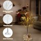Pre-lit 4 ft white twig birch tree with 48 LED lights, flexible branches, and a stable plastic base for festive indoor.