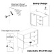 3-drawer sideboard storage cabinet in brown with adjustable shelf and safety design, perfect for living room or office.