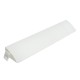 Bed wedge pillow gap filler in white, featuring a side pocket and ergonomic arched surface for neck support.