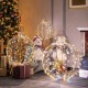 Three decorative Christmas LED light balls in golden hues, featuring warm and white lights, perfect for festive indoor.
