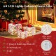 Three Christmas lighted gift boxes with red bows, featuring 60 warm-white LEDs, perfect for festive outdoor decoration.