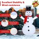 6-foot lighted snowman with top hat and red scarf, featuring 200 LED lights for vibrant outdoor decoration.