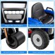Bright LED headlights and spacious seat with safety belt on the 12V kids ride on road roller for safe, fun driving.