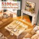 Recessed electric fireplace with adjustable flames, 5100 BTU, heating up to 400 sq. ft., featuring 4 flame colors.