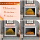 Adjustable flames of the 34/37 Inch Electric Fireplace with independent heat settings for year-round warmth.