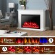 Electric fireplace with adjustable flames and 4 color modes, perfect for creating a cozy atmosphere in any room.
