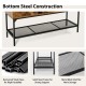 Bottom steel construction of the Industrial Kitchen Buffet Sideboard, featuring a metal mesh shelf for ventilation and.