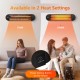 Wall mounted infrared heater with remote control, featuring 750W/1500W settings and 60° wide-angle oscillation for.