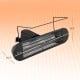Wall mounted infrared heater with remote control, 750W/1500W, featuring a 60° oscillation for efficient heating.