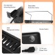 Close-up of the 750W/1500W wall-mounted infrared heater's detachable protective frame and waterproof surface features.