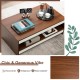 37-inch wooden coffee table with storage shelf, featuring a waterproof surface and modern design for living room use.