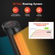 1500W PTC fast heating space heater in black with remote control, featuring 60° oscillation and energy-saving.