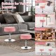 Pink adjustable 360° swivel vanity stool with removable tray, perfect for bedroom or living room use.