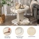 Modern cat tree tower featuring a large plush perch and sisal scratching plate in beige for playful relaxation.
