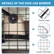 Close-up of the Folding Pet Divider Gate showing flexible hinges and unique corner design for a snug fit in SUVs.