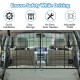 Folding pet divider gate for SUV with adjustable width, heavy-duty metal frame, and easy installation for driving.