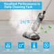 Detachable 1100W steam mop with LED headlights, 210°F steam, and 180° rotation for efficient home cleaning.