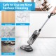 Detachable steam mop with LED headlights, ideal for hardwood, tile, and laminate floor cleaning, featuring 180°.