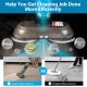 Handheld detachable steam mop with LED headlights, featuring dual rotating mop heads for efficient cleaning on various.