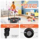 36-inch mini trampoline with colorful LED lights and Bluetooth speaker, designed for safe and fun jumping for kids.