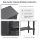 Narrow console table with three storage drawers, acacia wood legs, and open bottom shelf for versatile entryway storage.